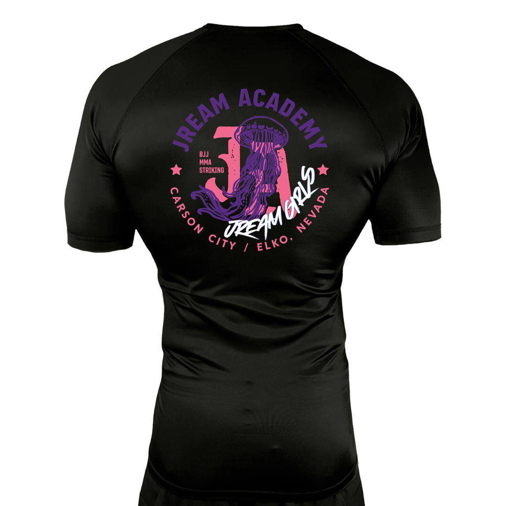JREAM Academy All Black Rash Guards Short Sleeves #8216 C