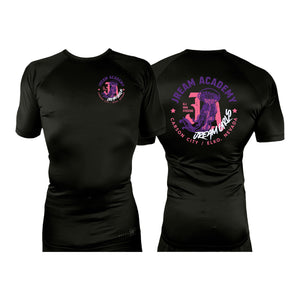 JREAM Academy All Black Rash Guards Short Sleeves #8216 C
