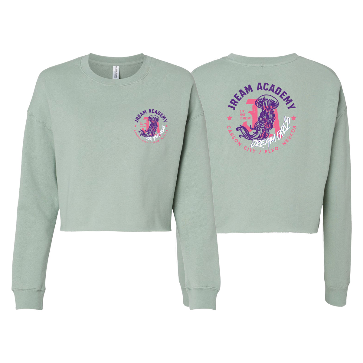 JREAM Academy Women's Cropped Crewneck Sweatshirt #8216 C