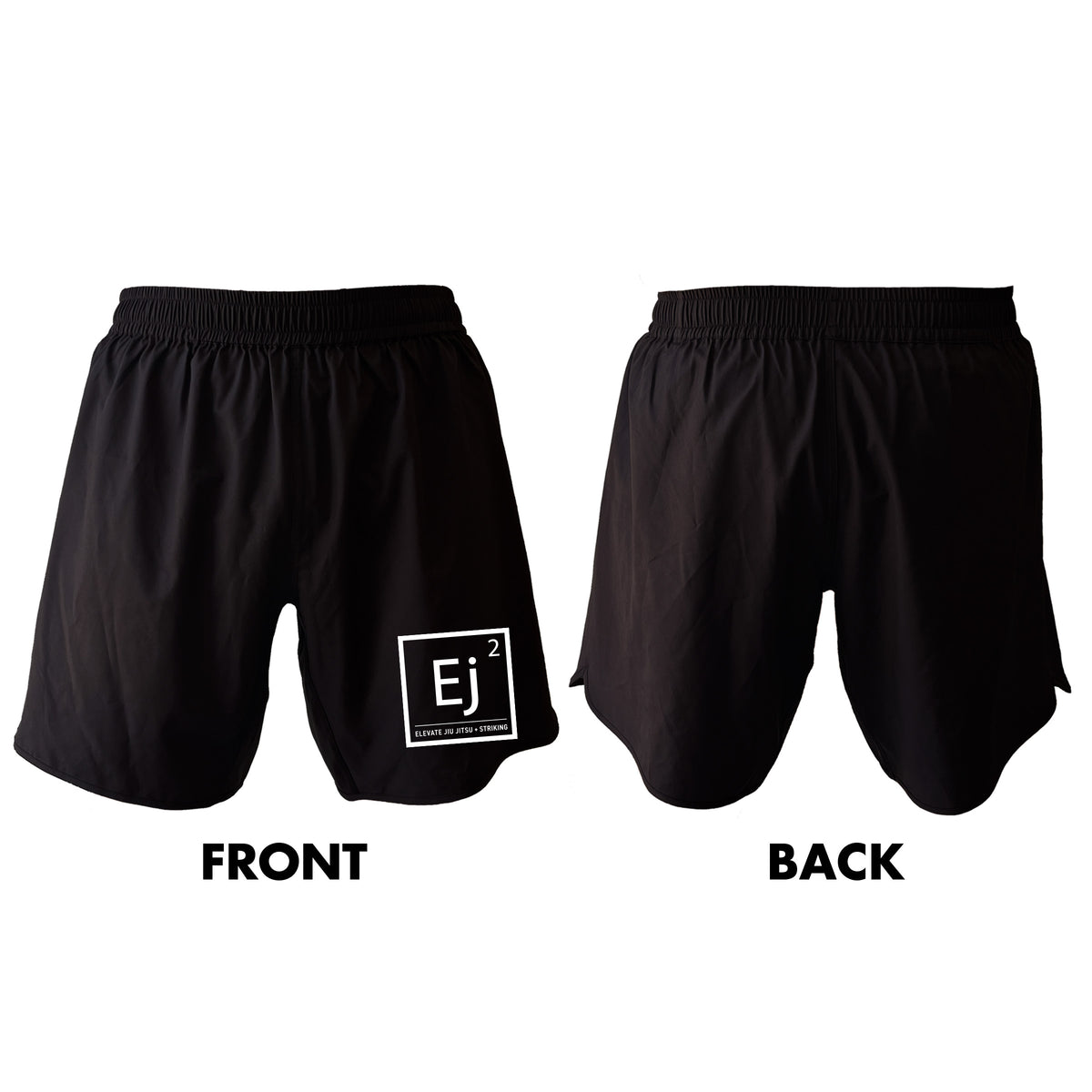 Elevate All Black Shorts 2.0 #8211 A (Main Logo)