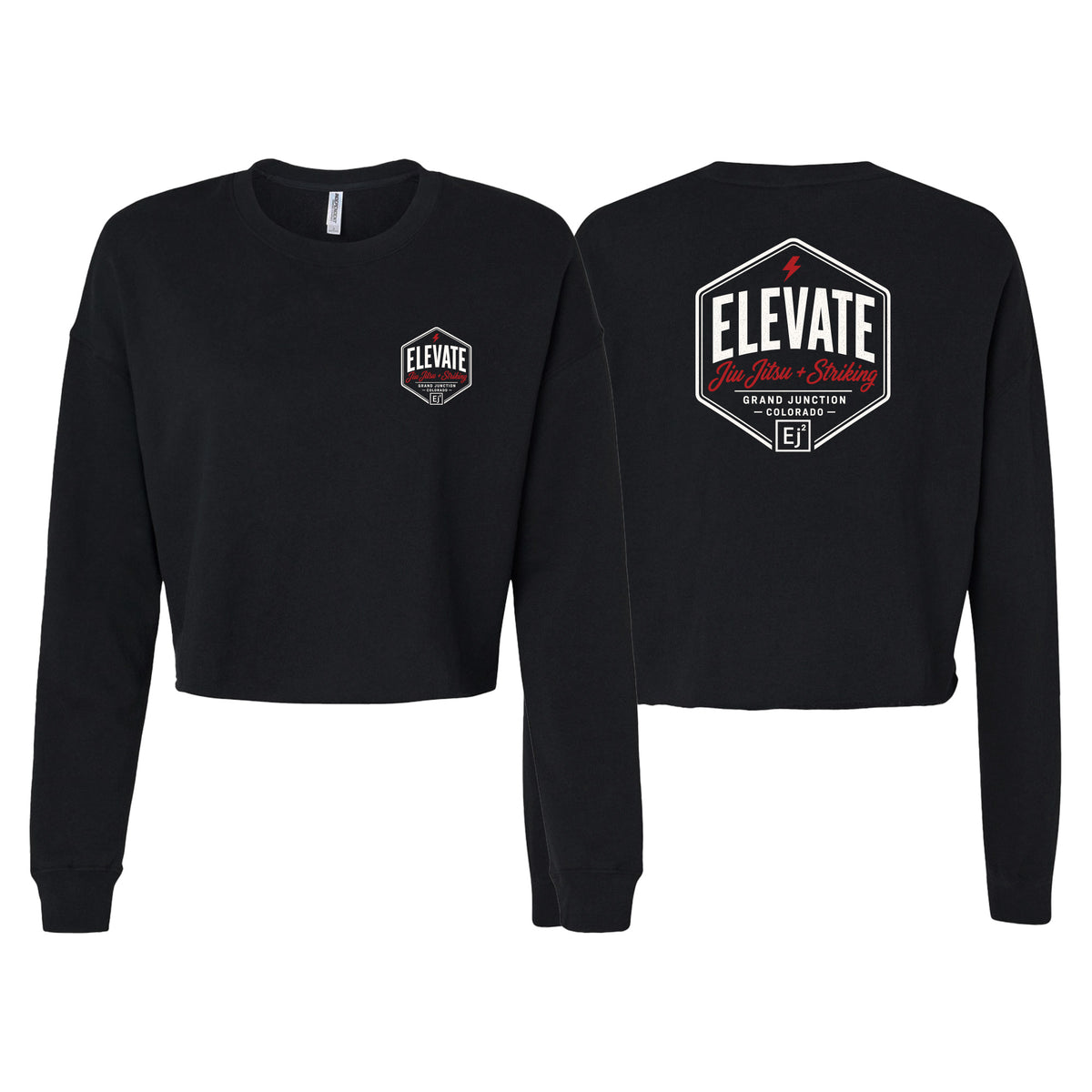 Elevate Women's Cropped Crewneck Sweatshirt #8211 E (Diamond Logo)