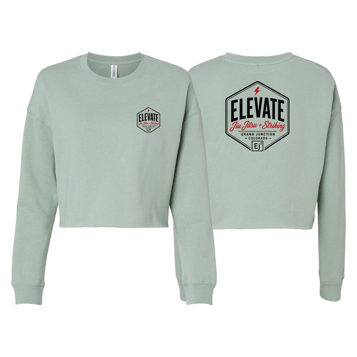 Elevate Women's Cropped Crewneck Sweatshirt #8211 E (Diamond Logo)