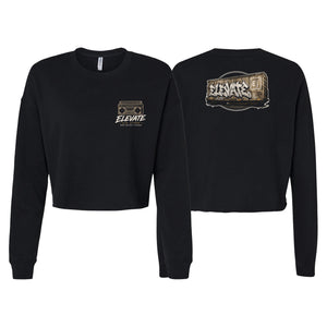 Elevate Women's Cropped Crewneck Sweatshirt #8211 L (Boombox/Train)