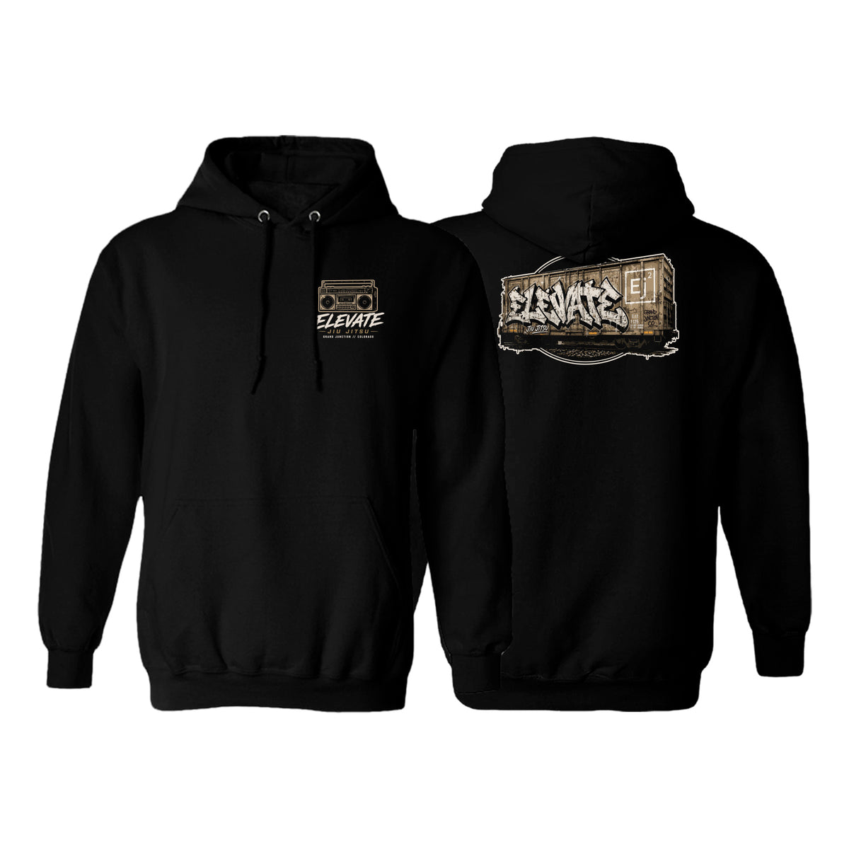 Elevate Academy Sweater Hoodie #8211 L (Boombox/Train)