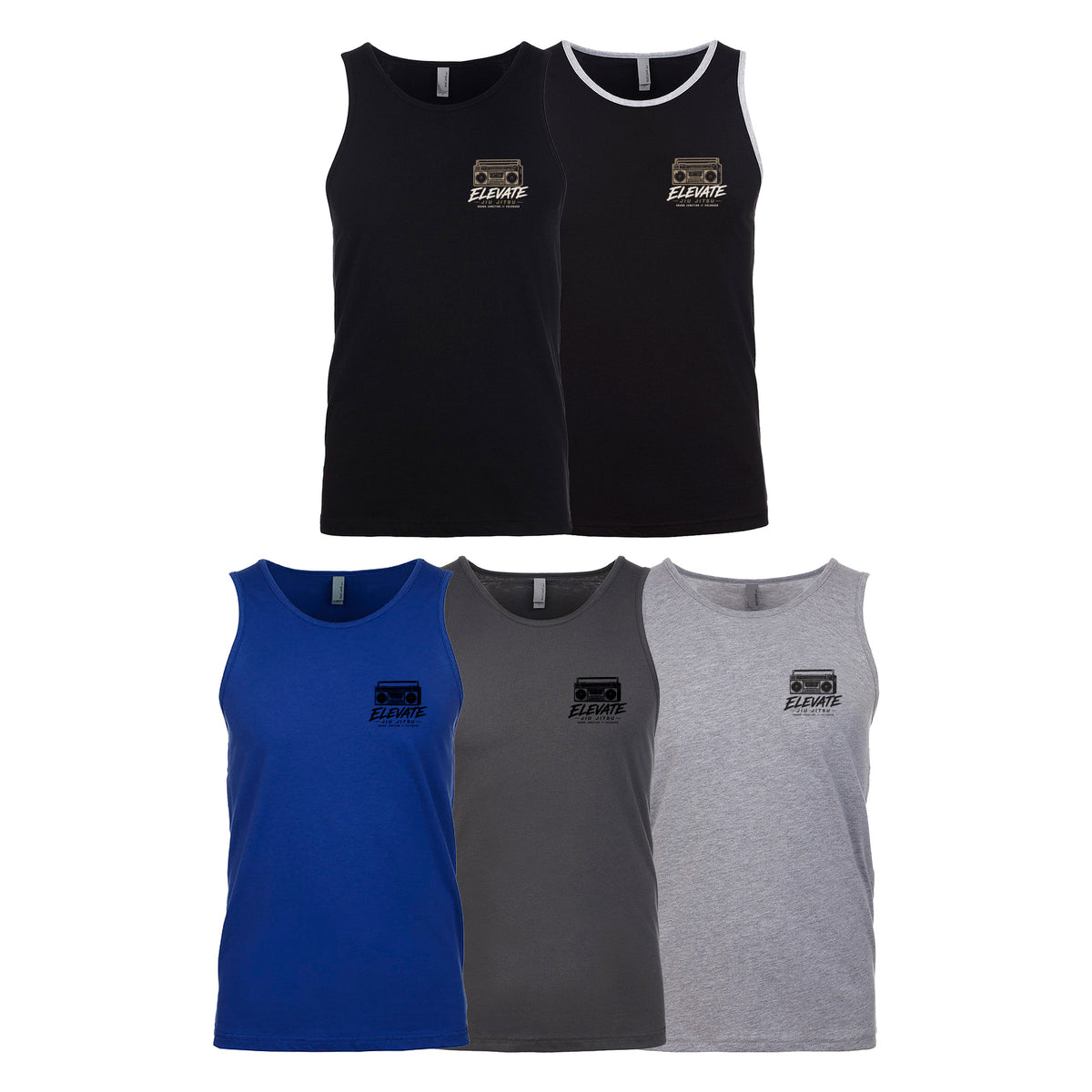 Elevate Next Level Tank Tops #8211 L (Boombox/Train)