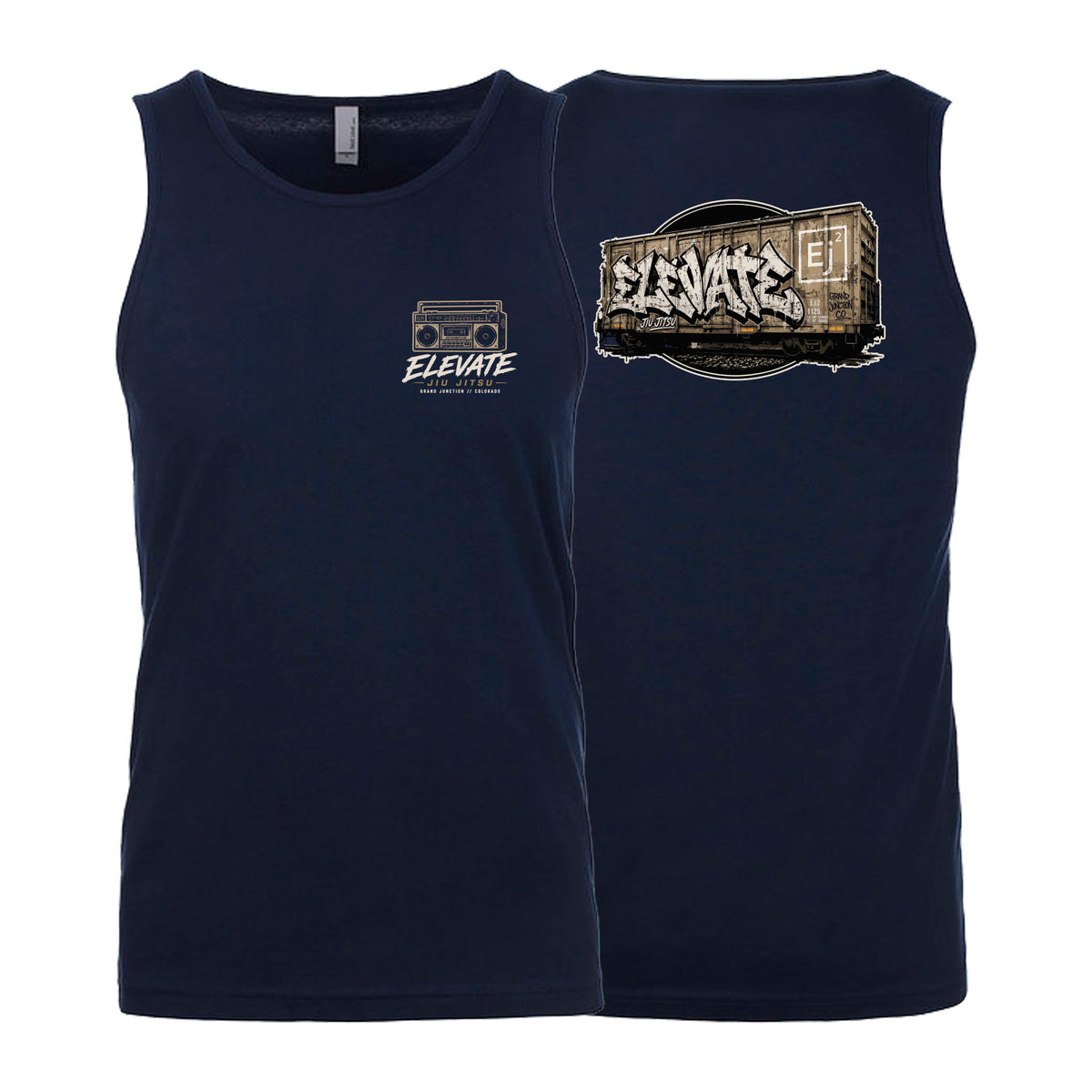 Elevate Next Level Tank Tops #8211 M (Boombox/Train)
