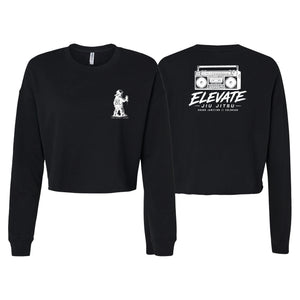 Elevate Women's Cropped Crewneck Sweatshirt #8211 Q (GraffitiBoombox)