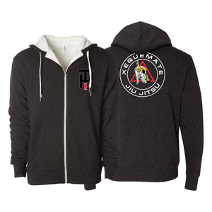 Xeque Mate Jiu Jitsu Sherpa Lined Zip-Up Hoodie #8236 A