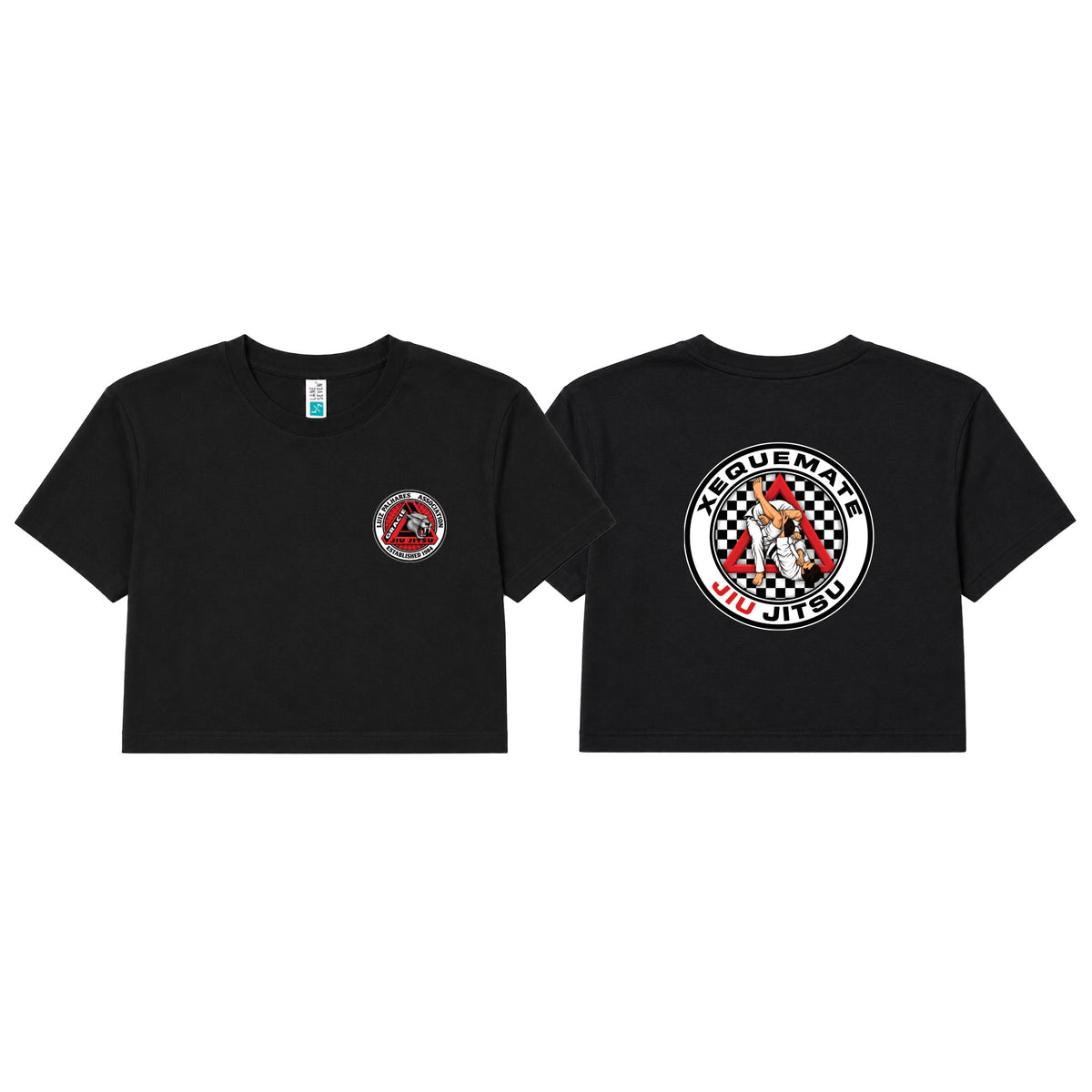 Xeque Mate Jiu Jitsu Women's Cropped Shirts #8236 F