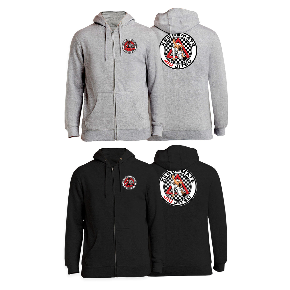 Xeque Mate Jiu Jitsu Zip-Up Hoodies #8236 F