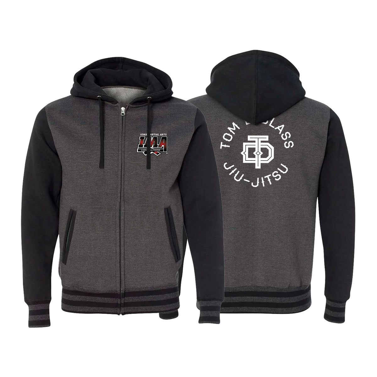 Iowa MA Varsity Zip-Up Hoodies #8223 B