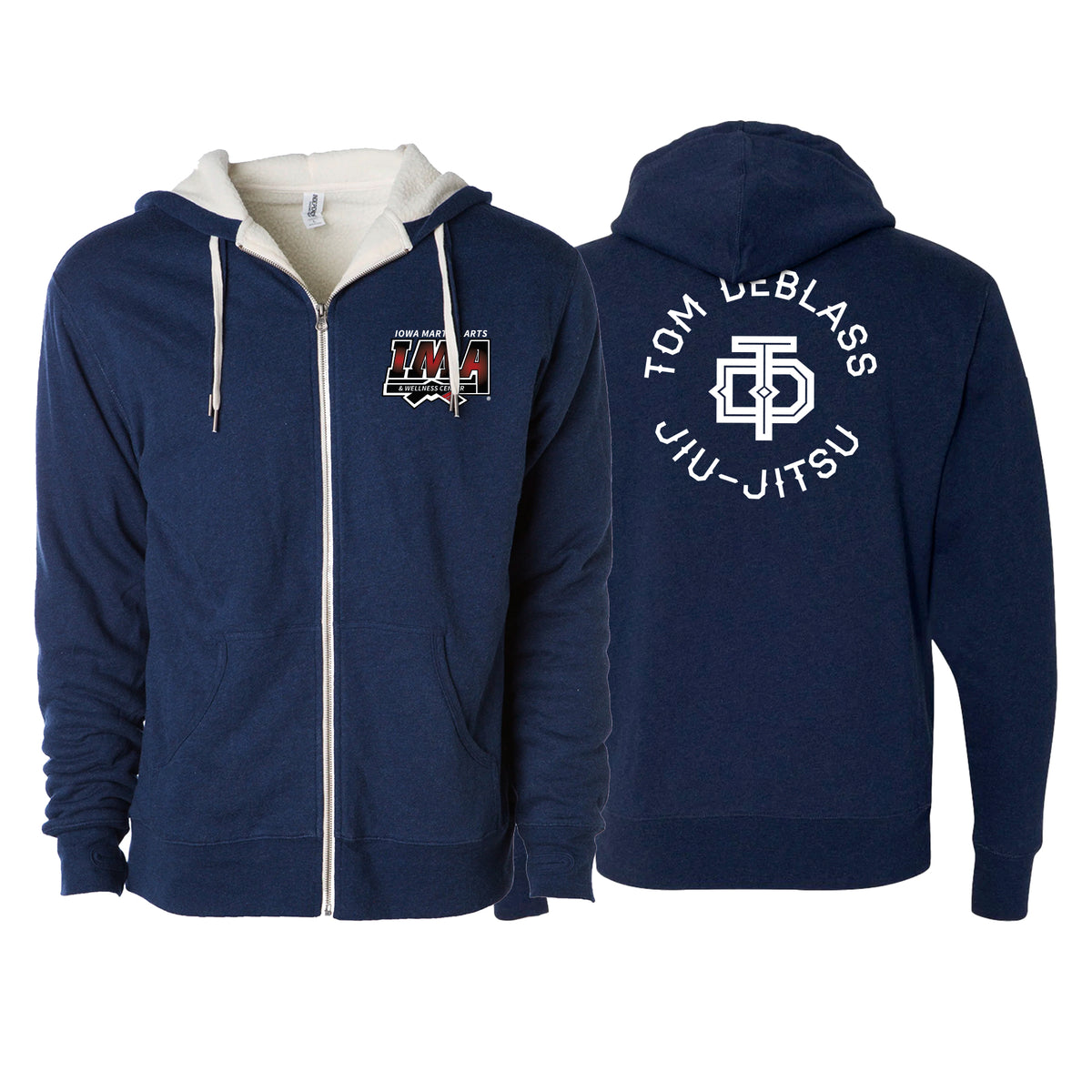 Iowa MA Sherpa Lined Zip-Up Hoodie #8223 B