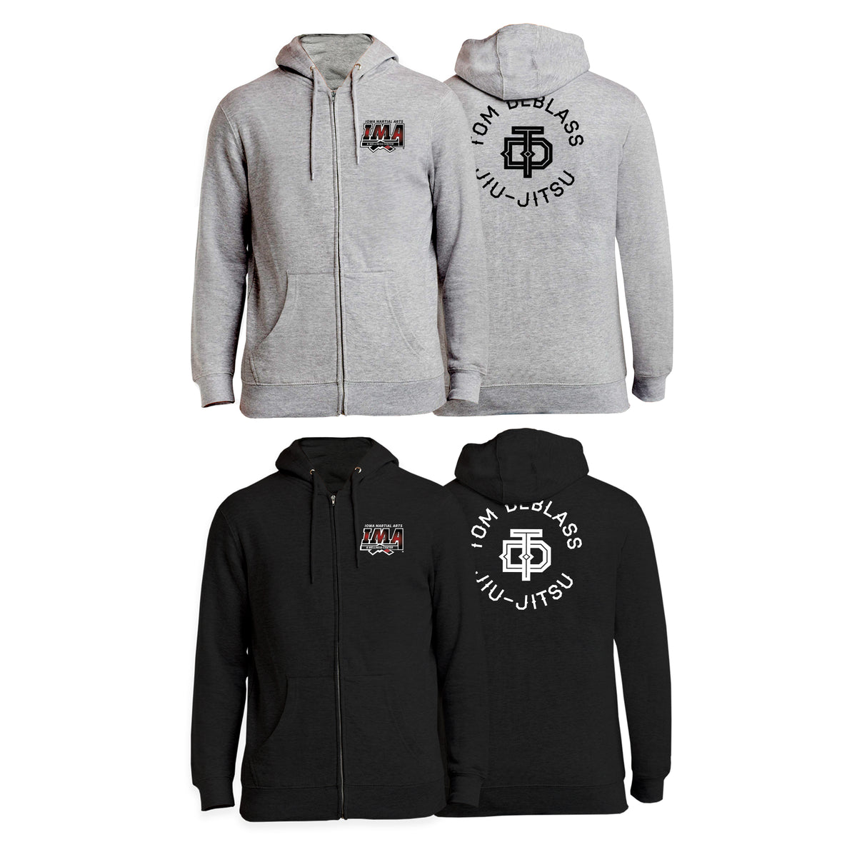 Iowa MA Zip-Up Hoodies #8223 B