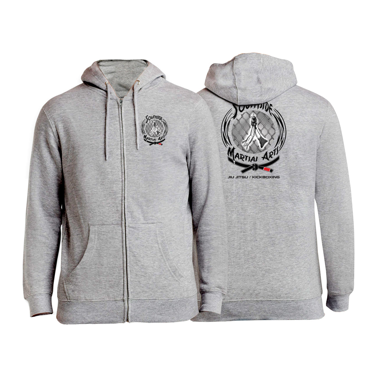 Southside Martial Arts Zip-Up Hoodies #8222 B