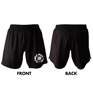 12 Jewelz Muay Thai All Black Shorts 2.0 #8225 A