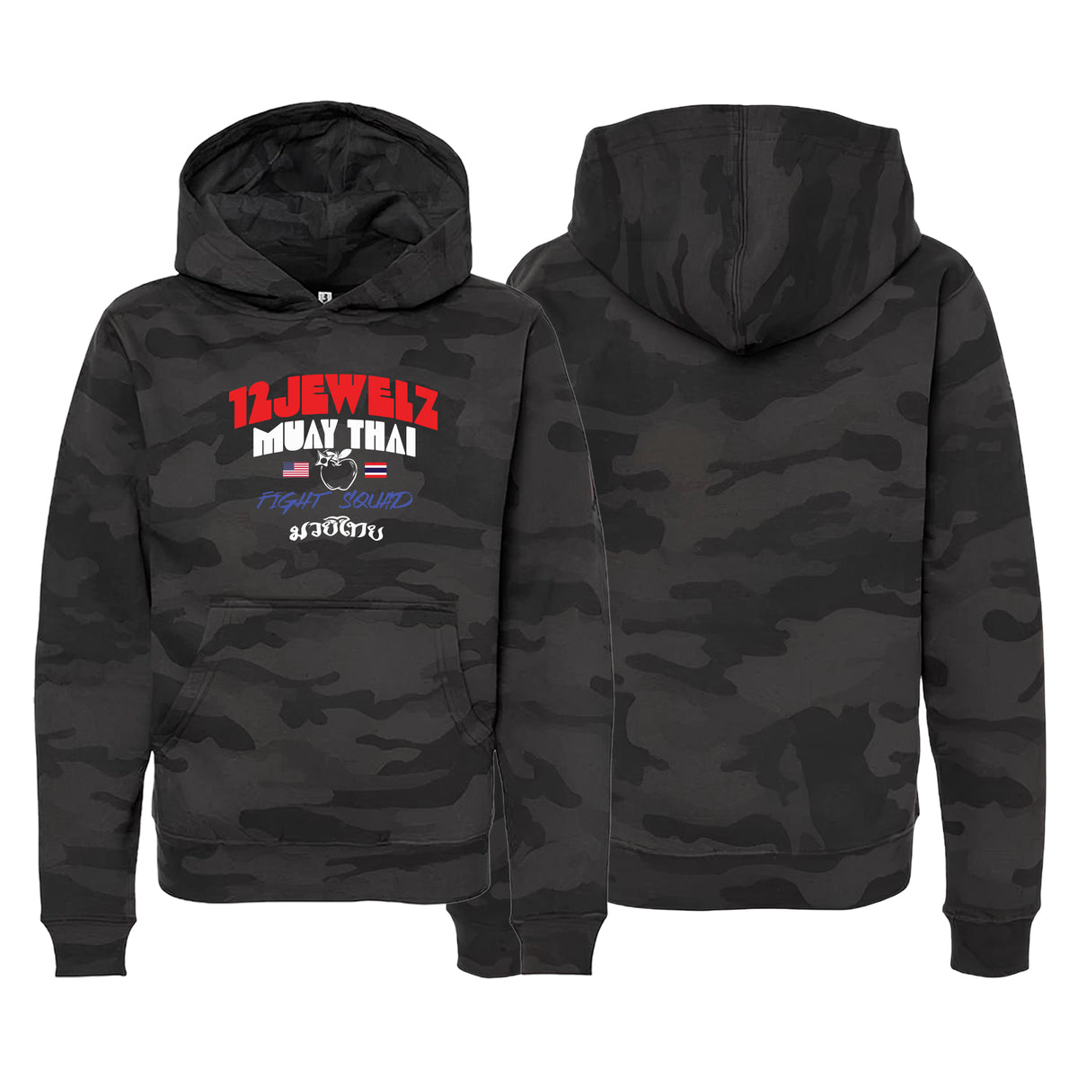 12 Jewelz Muay Thai Academy Sweater Kids Hoodie #8225 A