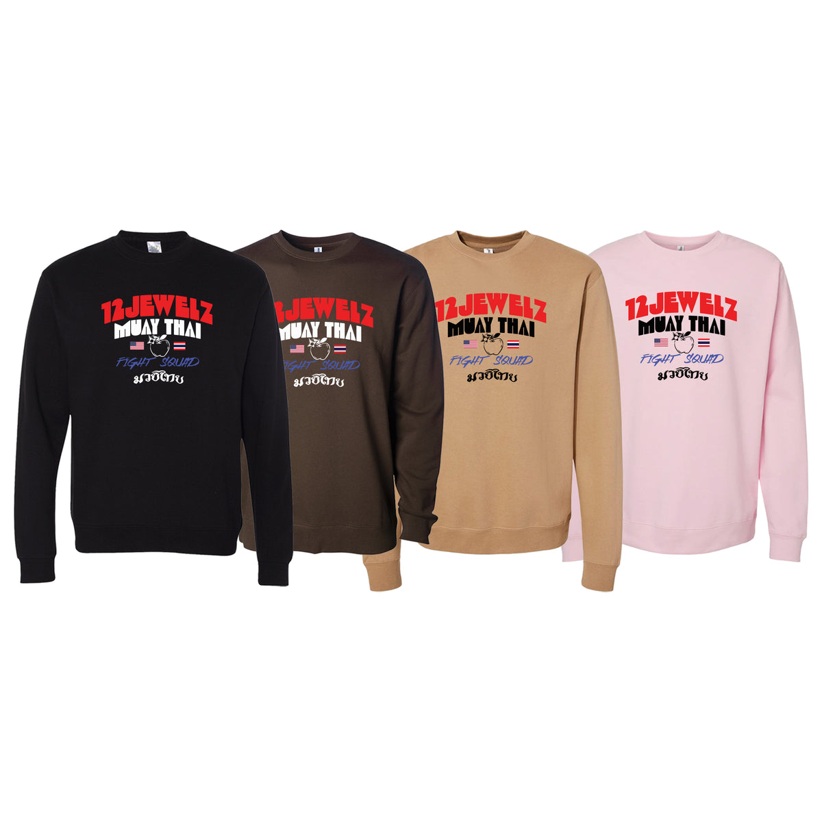 12 Jewelz Muay Thai Crewneck Sweatshirt #8225 A