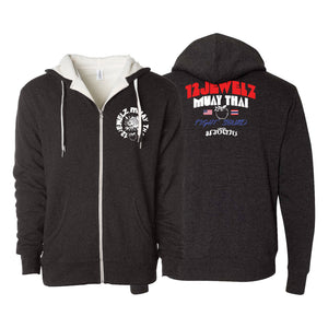 12 Jewelz Muay Thai Sherpa Lined Zip-Up Hoodie #8225 A