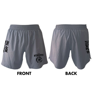 12 Jewelz Muay Thai Grey Custom Shorts 2.0 #8225 E