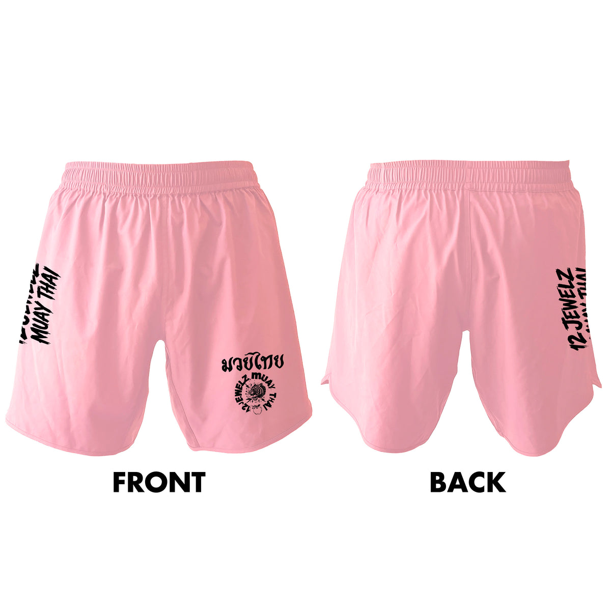 12 Jewelz Muay Thai Pink Custom Shorts 2.0 #8225 E