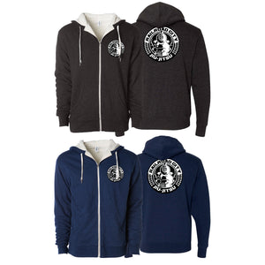 Railroad City Jiu Jitsu Sherpa Lined Zip-Up Hoodie #8231 A