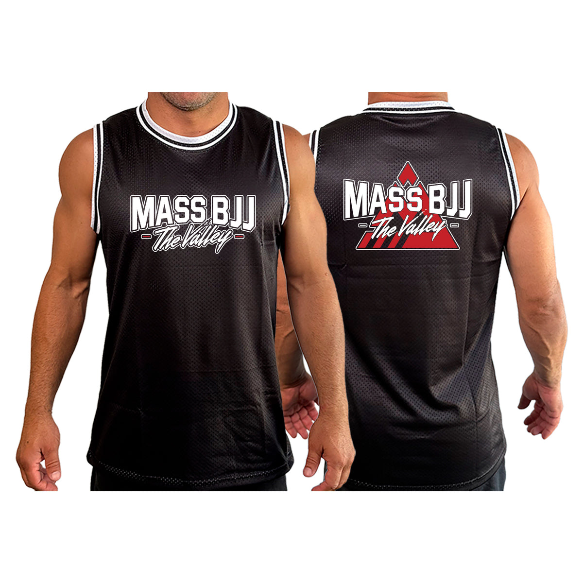 Mass BJJ The Valley Basketball Jerseys #8237 A