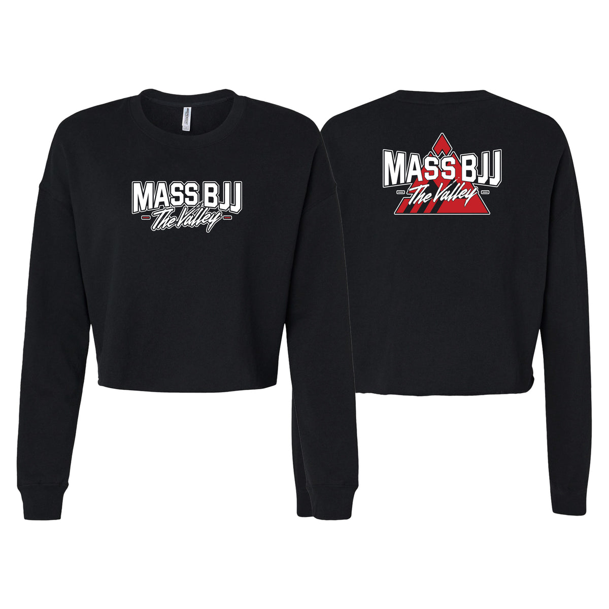 Mass BJJ The Valley Women's Cropped Crewneck Sweatshirt #8237 A