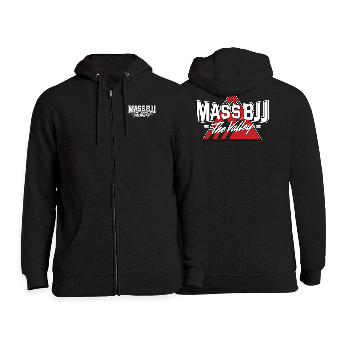 Mass BJJ The Valley Zip-Up Hoodies #8237 B