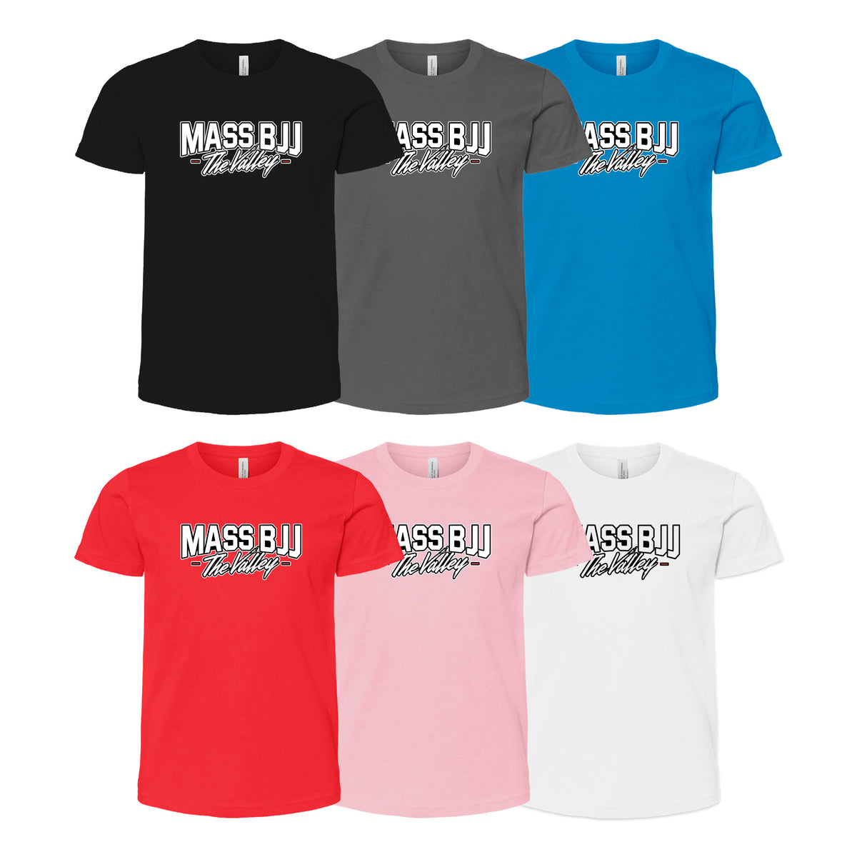 Mass BJJ The Valley Kids Shirts #8237 A
