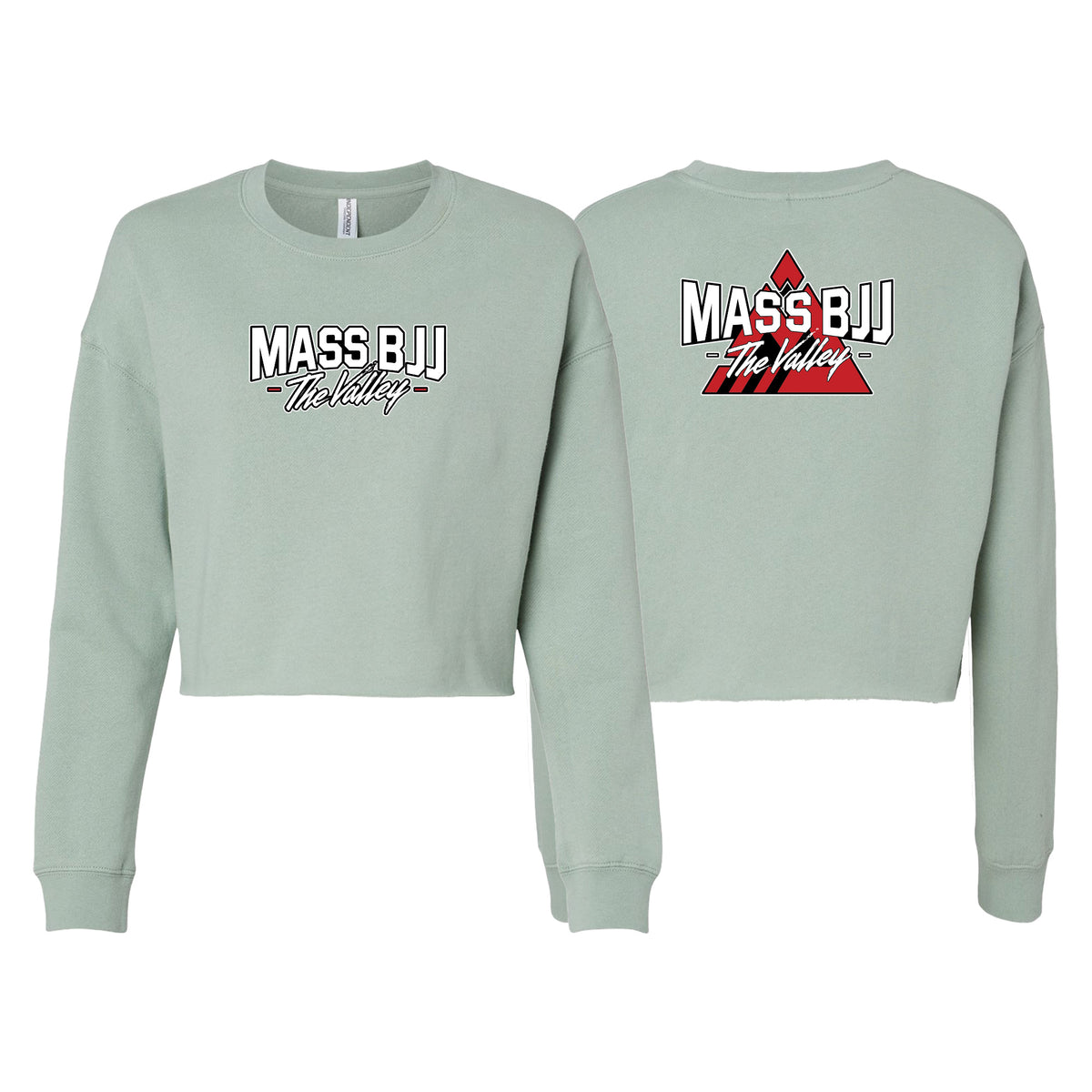 Mass BJJ The Valley Women's Cropped Crewneck Sweatshirt #8237 A