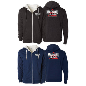 Mass BJJ The Valley Sherpa Lined Zip-Up Hoodie #8237 B