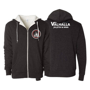 Valhalla Martial Arts Sherpa Lined Zip-Up Hoodie #8249 A