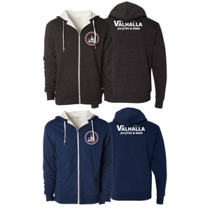 Valhalla Martial Arts Sherpa Lined Zip-Up Hoodie #8249 A
