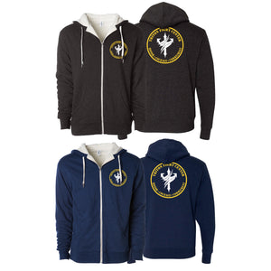 Triton Fight Center Sherpa Lined Zip-Up Hoodie #8235 A