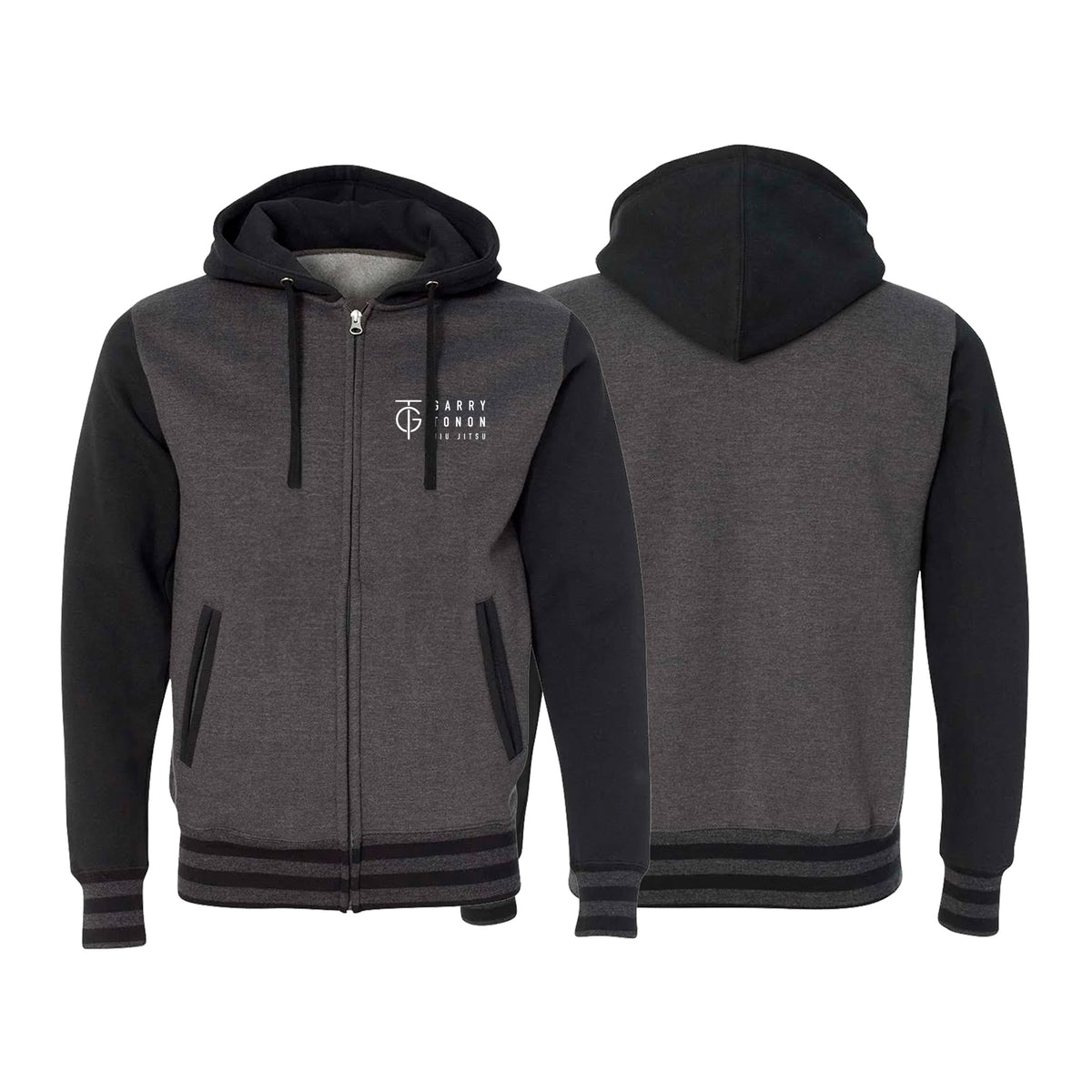 GTJJ Varsity Zip-Up Hoodies #8268 C