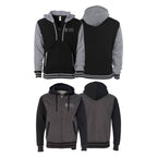 GTJJ Varsity Zip-Up Hoodies #8268 C