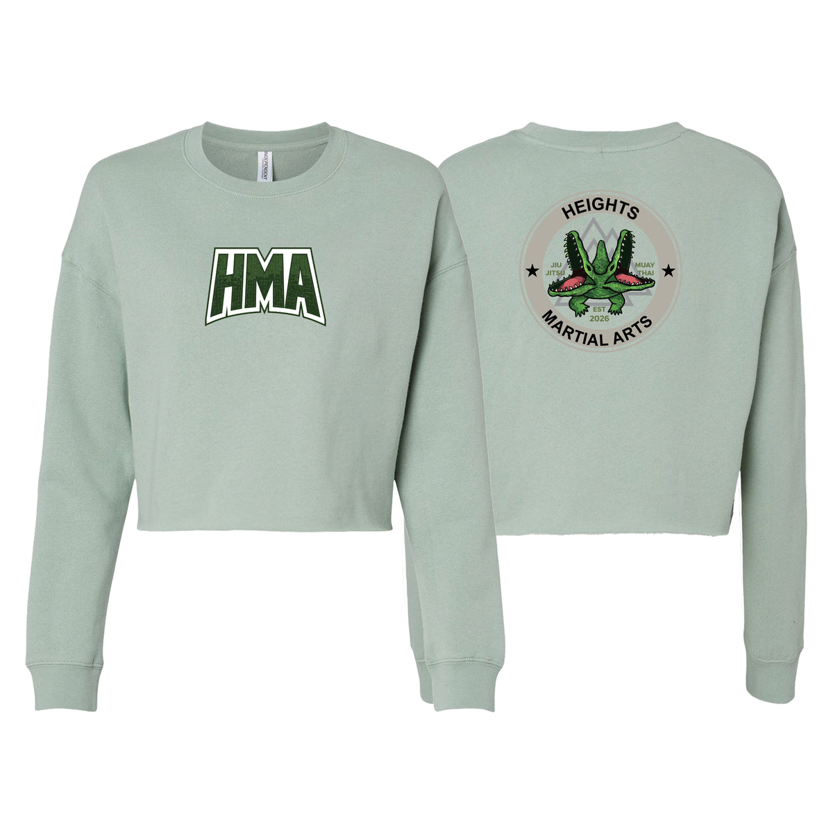 Heights Martial Arts Women's Cropped Crewneck Sweatshirt #8242 A