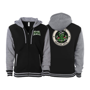 Heights Martial Arts Varsity Zip-Up Hoodies #8242 B