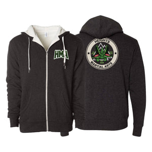 Heights Martial Arts Sherpa Lined Zip-Up Hoodie #8242 B