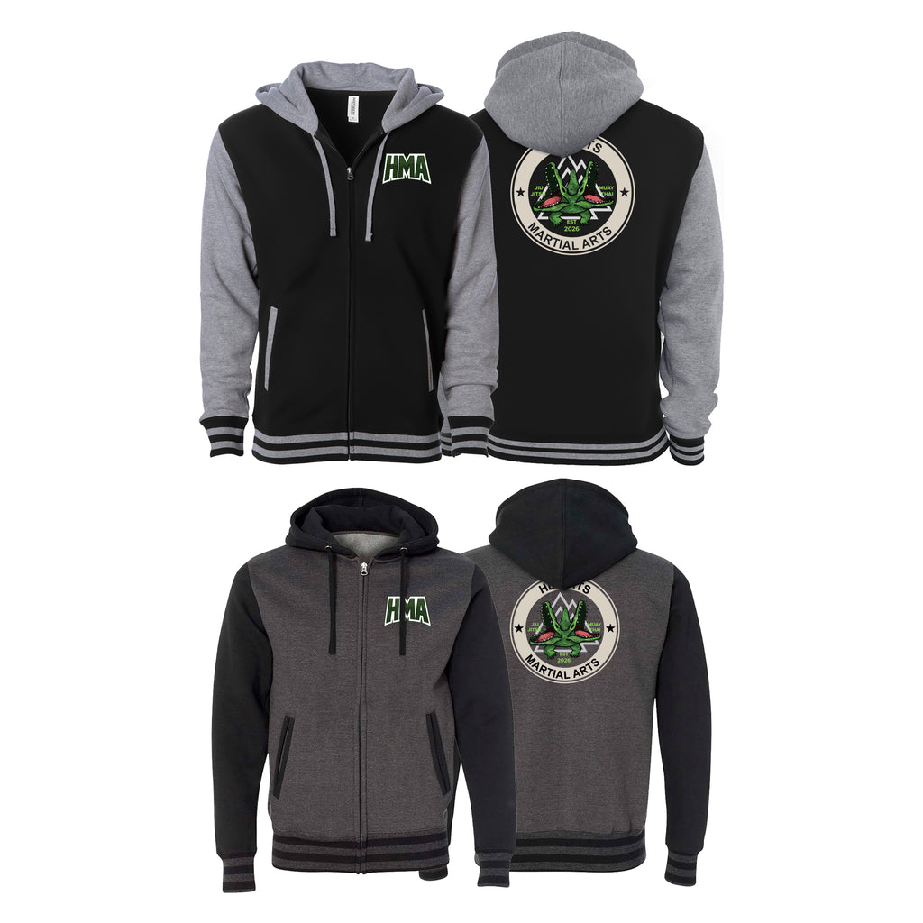 Heights Martial Arts Varsity Zip-Up Hoodies #8242 B