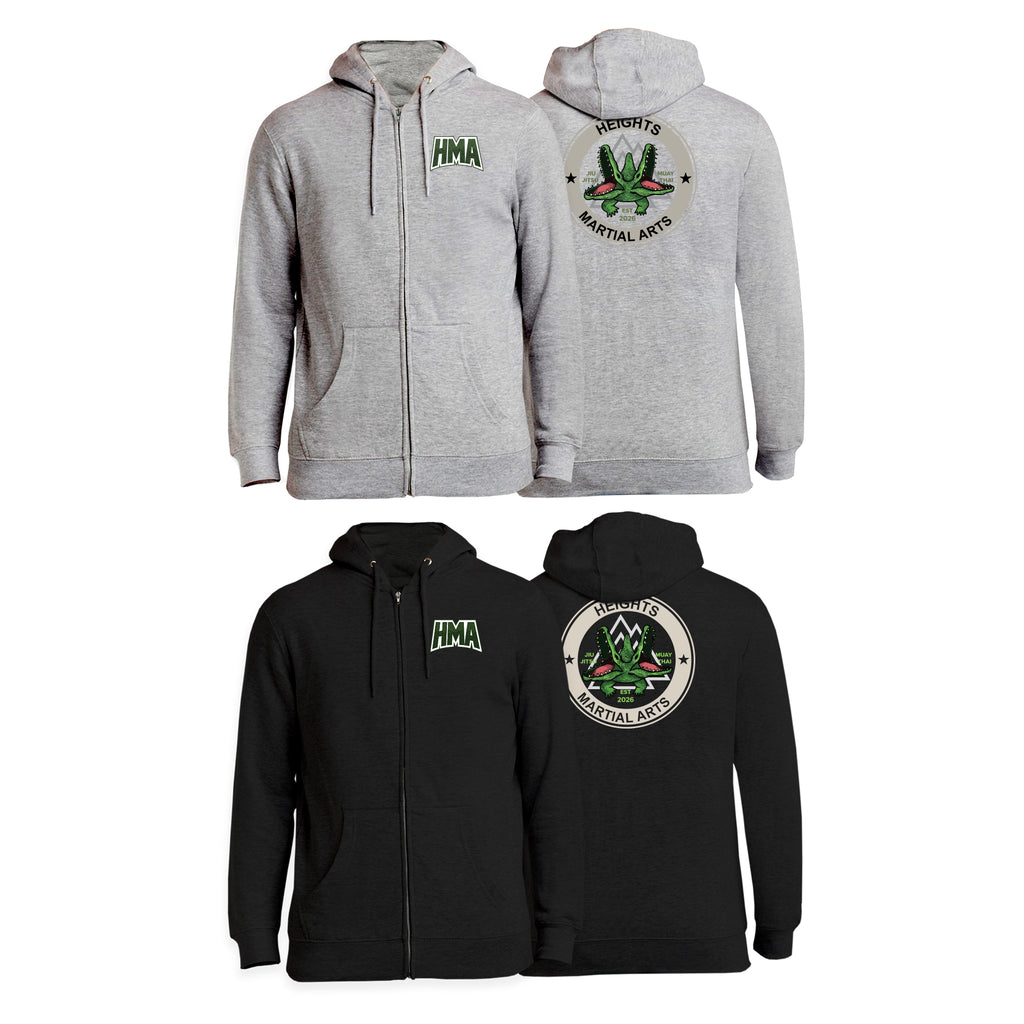 Heights Martial Arts Zip-Up Hoodies #8242 B