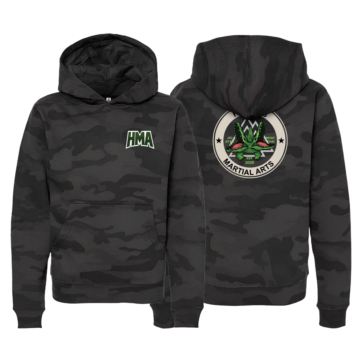 Heights Martial Arts Academy Sweater Kids Hoodie #8242 C (Side front logo)