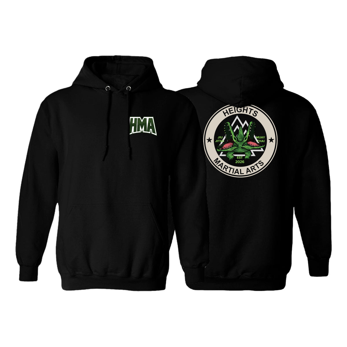 Heights Martial Arts Academy Sweater Hoodie #8242 C (Side front logo)