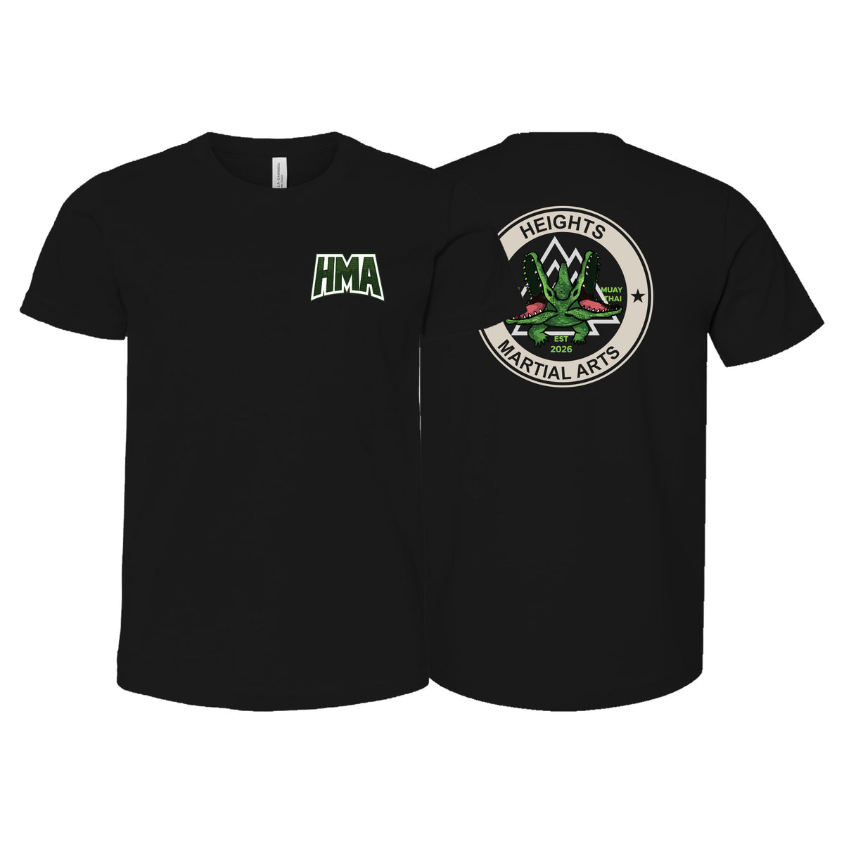 Heights Martial Arts Kids Shirts #8242 C (Side front logo)