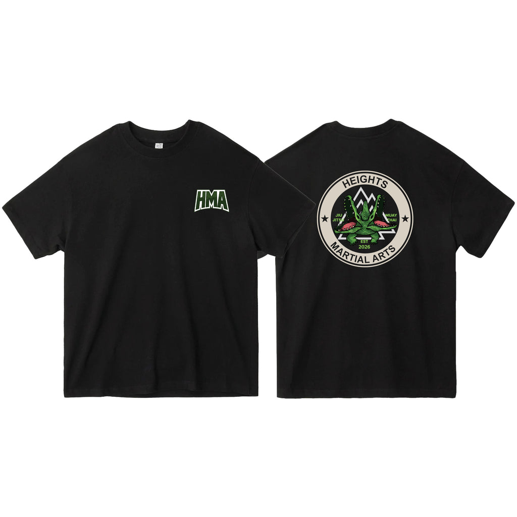 Heights Martial Arts Oversized Adult Shirts #8242 C (Side front logo)