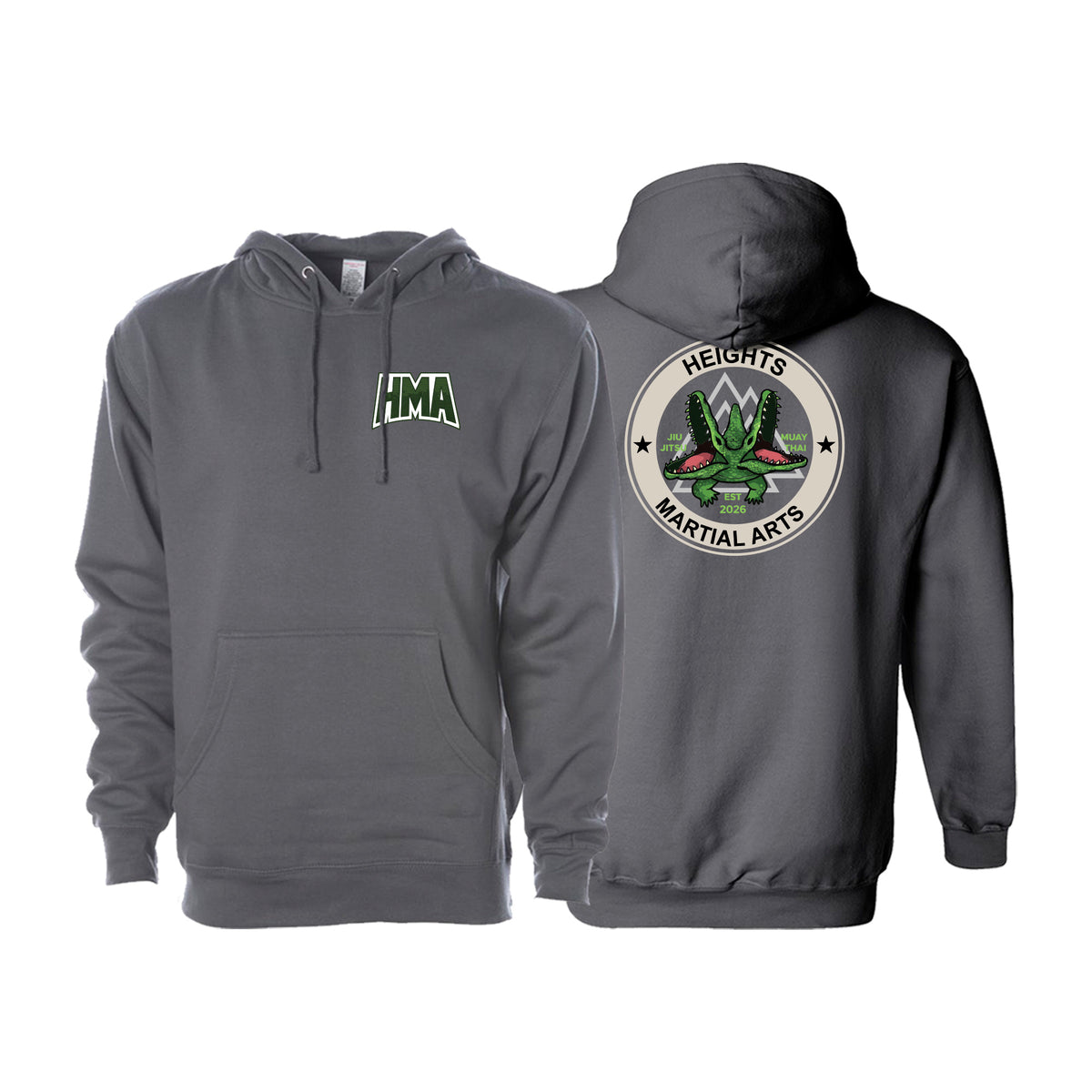 Heights Martial Arts Academy Sweater Hoodie #8242 C (Side front logo)