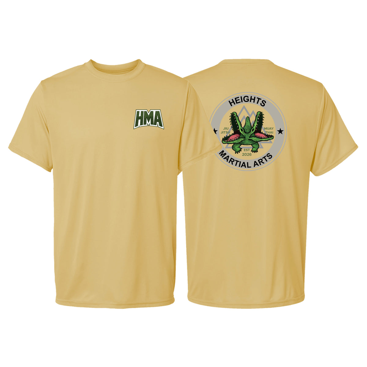 Heights Martial Arts Dry Fit Shirts #8242 C (Side front logo)