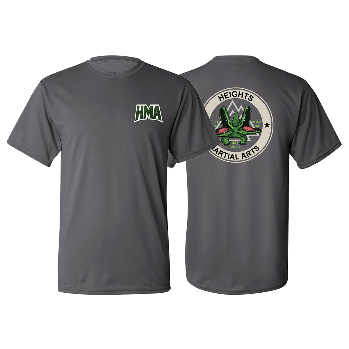 Heights Martial Arts Dry Fit Shirts #8242 C (Side front logo)