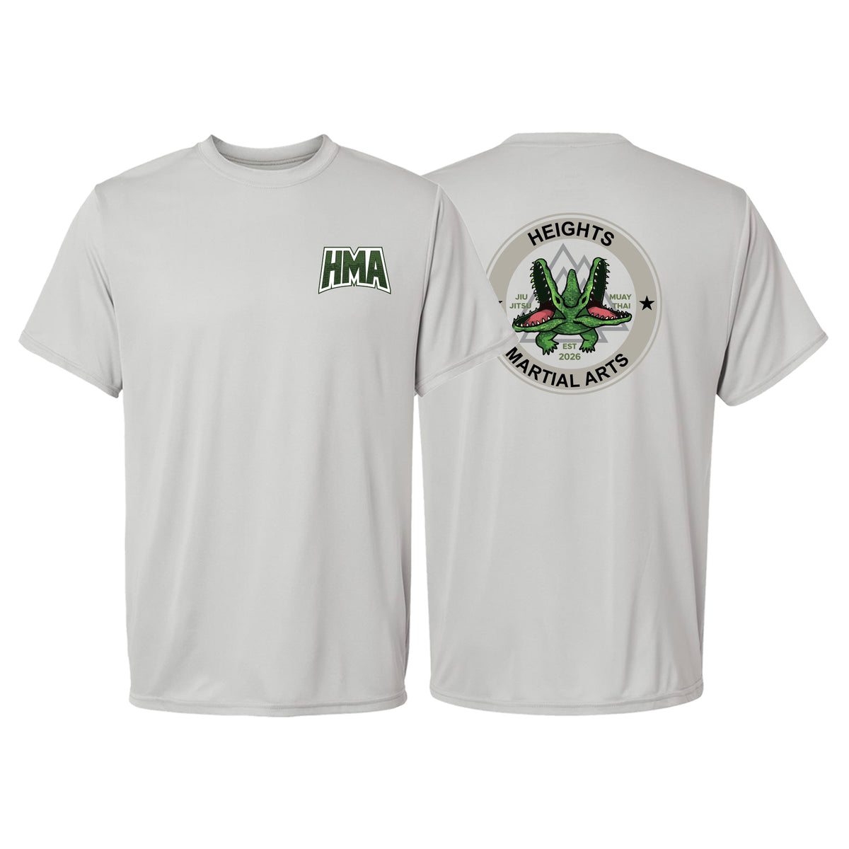 Heights Martial Arts Dry Fit Shirts #8242 C (Side front logo)