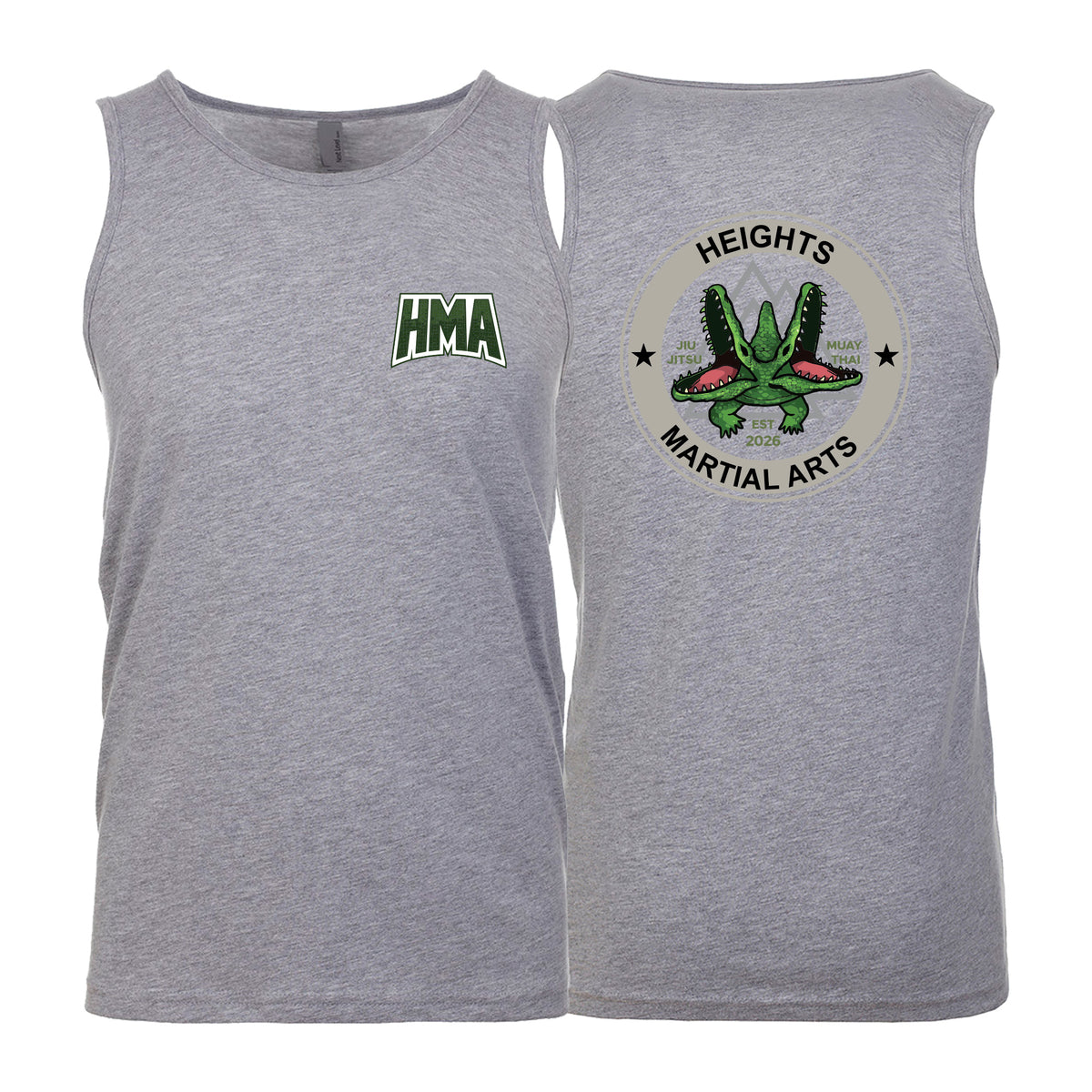 Heights Martial Arts Next Level Tank Tops #8242 C (Side front logo)